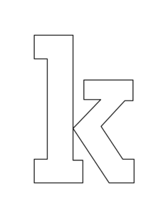 Lowercase Letter K Tracing Shape Pdf, Free Vectors File